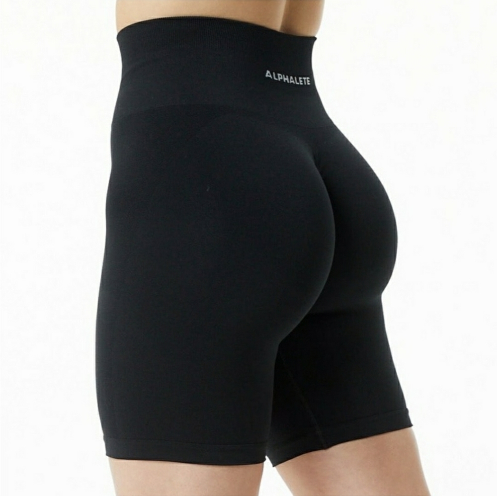 Alphalete Amplify Biker Shorts - S - Black BNWT